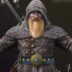 Dwarf Wizard Low-poly 3D model