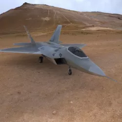 F-22 Raptor Aircraft Low-poly 3D model