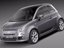 Fiat 500S 2014 3D model