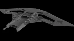 Flying aircraft carrier 3D model