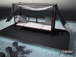 Four-poster bed 3D model