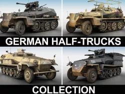 German Half Trucks - Collection 3D model