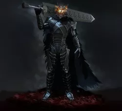 Guts with berserker armor Low-poly 3D model