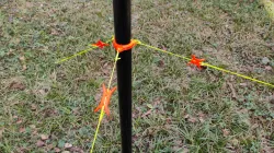 Guy Wire System for Spiderbeam Mast with Rope Tensioners / Winders