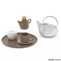 Heath ceramics tea set 3D model