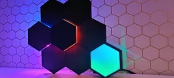 Hexawall - Hexagon wall with led lights