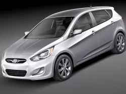 Hyundai Accent Hatchback 2012 3D Model 3D model