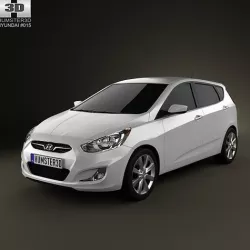 Hyundai Accent i25 Hatchback 2012 3D model