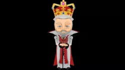 King chess Low-poly 3D model