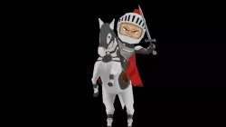knight horseman Low-poly 3D model