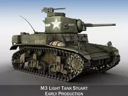 M3 Light Tank Stuart 3D model