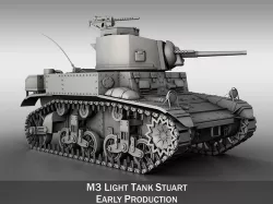 M3 US Light Tank Stuart  3D model