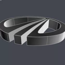 Mahindra logo CAD model 3D model