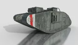 Mark V British Heavy Tank WW1 3D model
