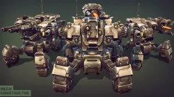 Mech Constructor - Spiders and Tanks Low-poly 3D model