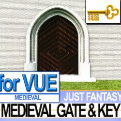 Medieval Gate Medieval Key 3D model