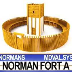 Medieval Norman Fort 3D model