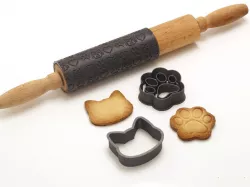 Neko Baking Set - Cat Cookie Cutter / Rolling Pin