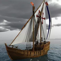 Nina Sailing Vessel 3D model