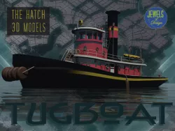 Old tugboat 3D model