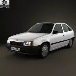 Opel Kadett E Hatchback 3-door 1984-1991 3D model