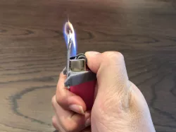 ORIGINAL Self Sanitizing Button/Screen Toucher Bic Lighter Accessory Foldable & Auto Locking