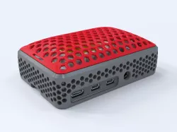 Pi4 Case + FanCover w/Camera Slot