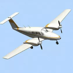 Piper PA-44 Propeller Plane 3D model