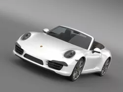Porsche 911 Carerra 4 Cabrio 2013 3D model