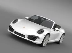 Porsche 911 Carerra 4S Cabrio 2013 3D model