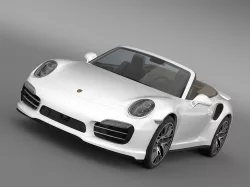 Porsche 911 Turbo S Cabrio 2014 3D model