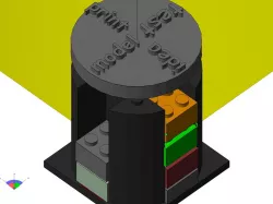 Progress visualization of printable 3D things with lego-likes