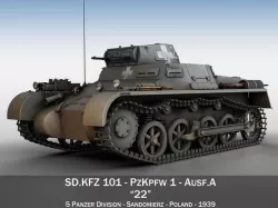 PzKpfw 1 - Panzer 1 - Ausf A - 22 3D model
