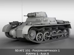 PzKpfw 1 - Panzer 1 - Ausf A 3D model
