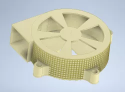 Radial fan with fan casing for small DC Motors (6-12V) Version II