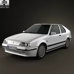 Renault 19 3-door hatchback 1988 3D model