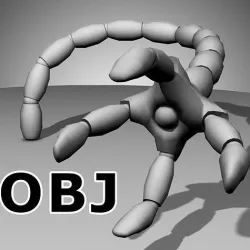 Robot Mechanic Arm OBJ - style two 3D model
