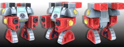 Robots Grunt Low-poly 3D model