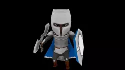 Rook soldier Low-poly 3D model