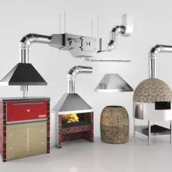 SET OF OVENS FOR RESTAURANT 3D model