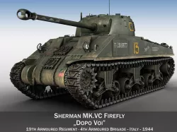 Sherman MK VC Firefly - Dopo Voi 3D model