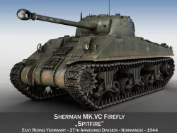 Sherman MK VC Firefly - Spitfire 3D model