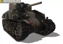 Sherman Tank M4A1 3D model