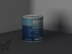 single paint can with label 3D model