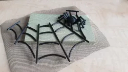 Spider decoration with web necklace