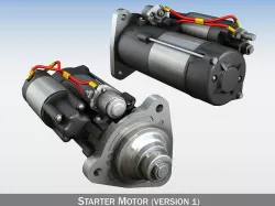 Starter motor 3D model