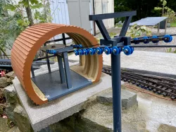 Station for model cable car (LGB)