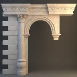 Stone Column Arch 3D model