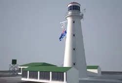 The Sandy Cape Lighthouse Low poly 3D model