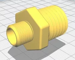 Threaded Union ASME 3D model
